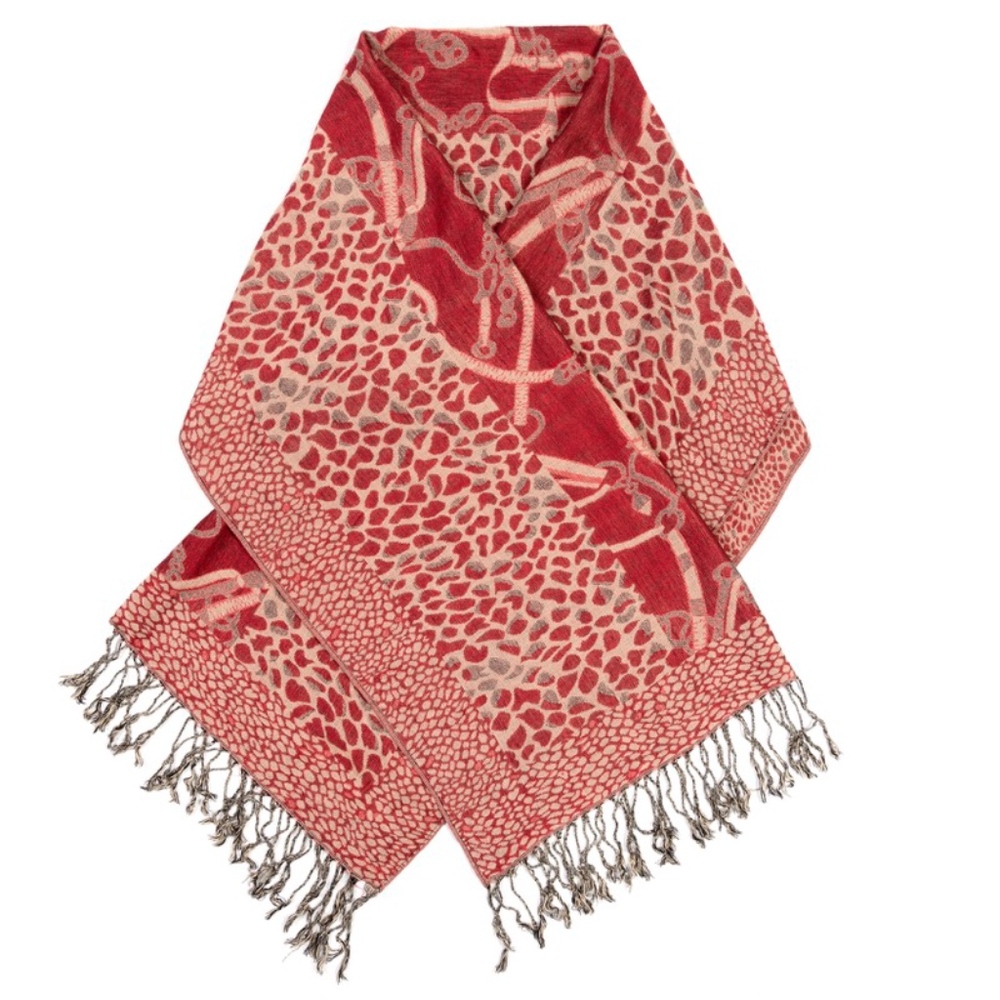 Stunner Scarf Bought in SOHO Boho Chic Artsy Huge Fringed Wrap 27" x 66" Womens